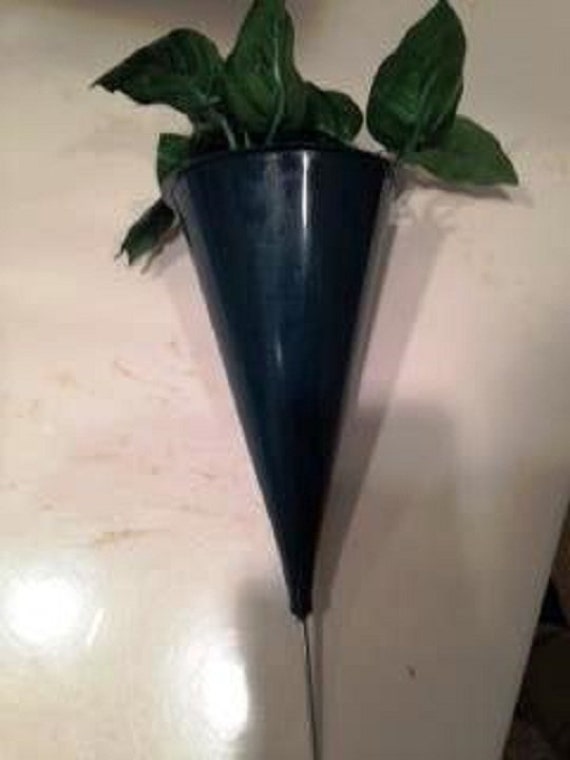 Diy Cemetery Cone Vase For Flowers Hard Plastic Metal Spike Etsy