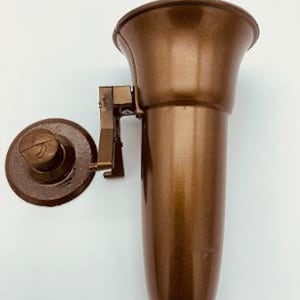 Mausoleum Crypt Brown Vase 5.5 IN - Royal Duchess - (EPOXY) Disc Button Support-