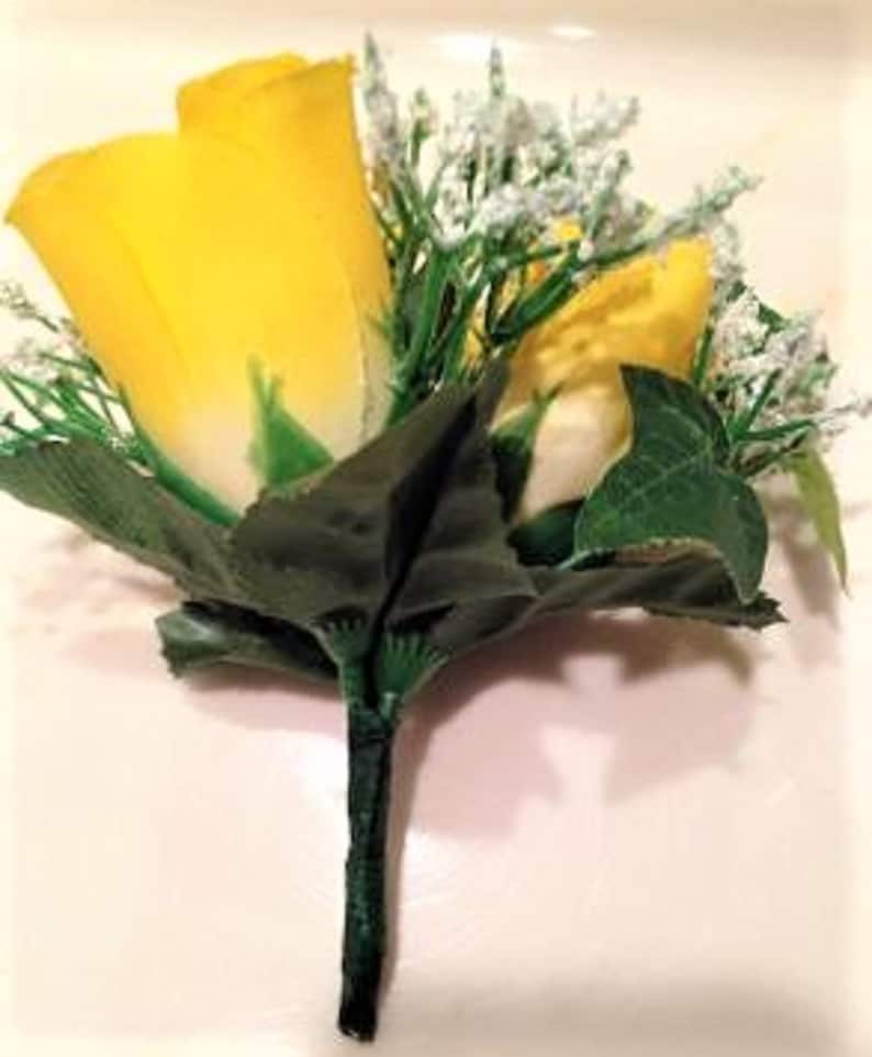 Silk Flower Niche / Crypt Arrangement of Yellow Rose Etsy
