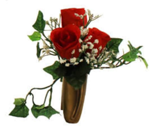 Niche Red Rose Baby's Breath Ivy - NO Vase