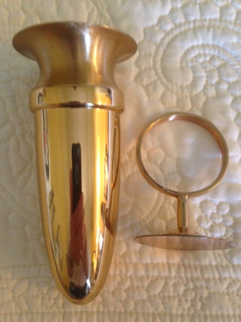 Crypt Mausoleum Niche Vase Bronze Metal 5 Inch Epoxy Mount Etsy