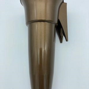 Mausoleum Crypt Vase 7.75 IN: Brown Plastic Replacement with "V" Bracket