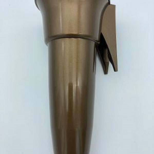 Mausoleum Crypt Injection Molded Brown Plastic Vase with "V" Bracket  (ONLY Replacement; NO Hardware) 8 inch - Royal Duchess