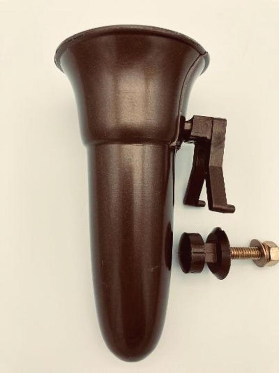 Mausoleum Crypt Brown Vase 5.5 IN - Royal Duchess - Bolt / Button Support -