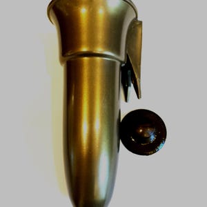 Mausoleum Crypt Gold V Vase 7.75 IN - Royal Duchess - (EPOXY) Disc Button Support -