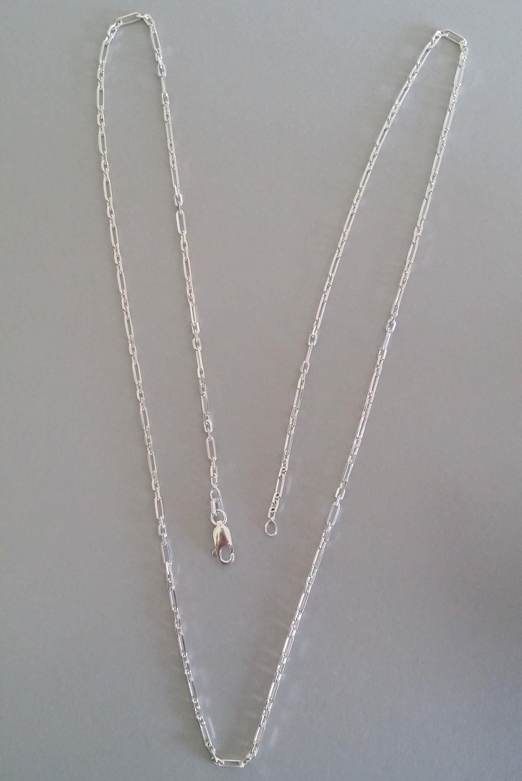 【ANOTHERLAYER】Slim Line Necklace (silver925)(2color) Gwyneth Large Sterling Silver Chain Necklace - 20