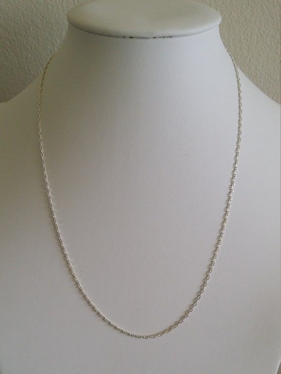Sterling Silver Necklace Chain, Short Thin Silver Link Chain Sterling Silver Necklace Chain, Short Thin Silver Link Chain