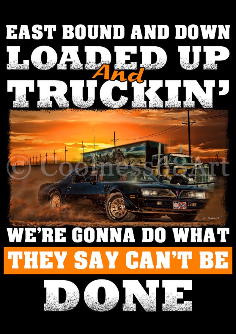 Smokey And The Bandit Font Style Original Art Print | Etsy