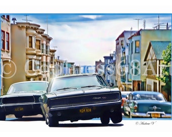 Bullitt 3D Style Original Art Print