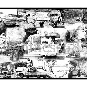 Smokey and the Bandit Collage Original Art Print