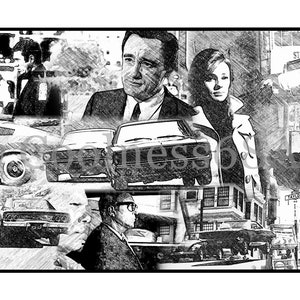 Bullitt Collage Original Art Print
