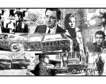 Bullitt Collage Original Art Print