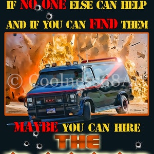 The A Team Font Style Original Art Print