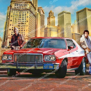 Starsky And Hutch Original Art Print