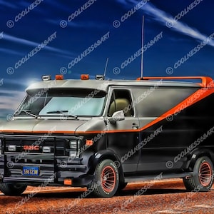 The A-Team GMC Vandura Original Art Print