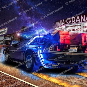 Outatime - Back to the Future Original Art Print