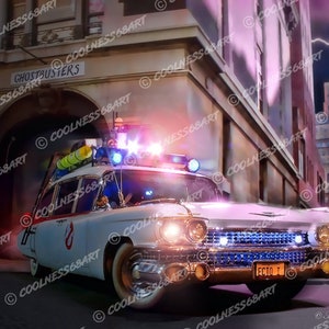 Ghostbusters - Ecto 1 Original Art Print