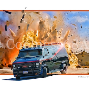 The A Team 3D Style Original Art Print