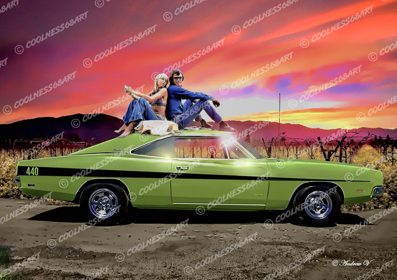 Dirty Mary Crazy Larry Original Art Print - Movie Poster