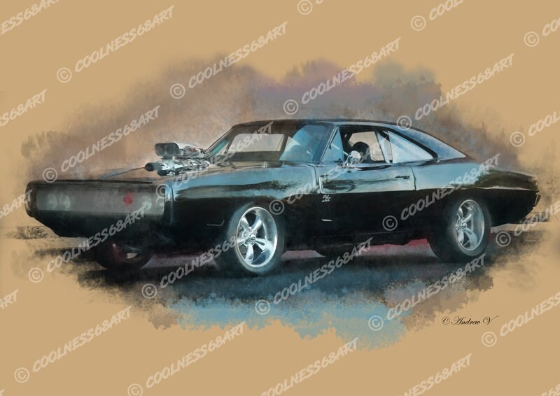 Fast & Furious - Dom's Charger Original Art Print - Etsy