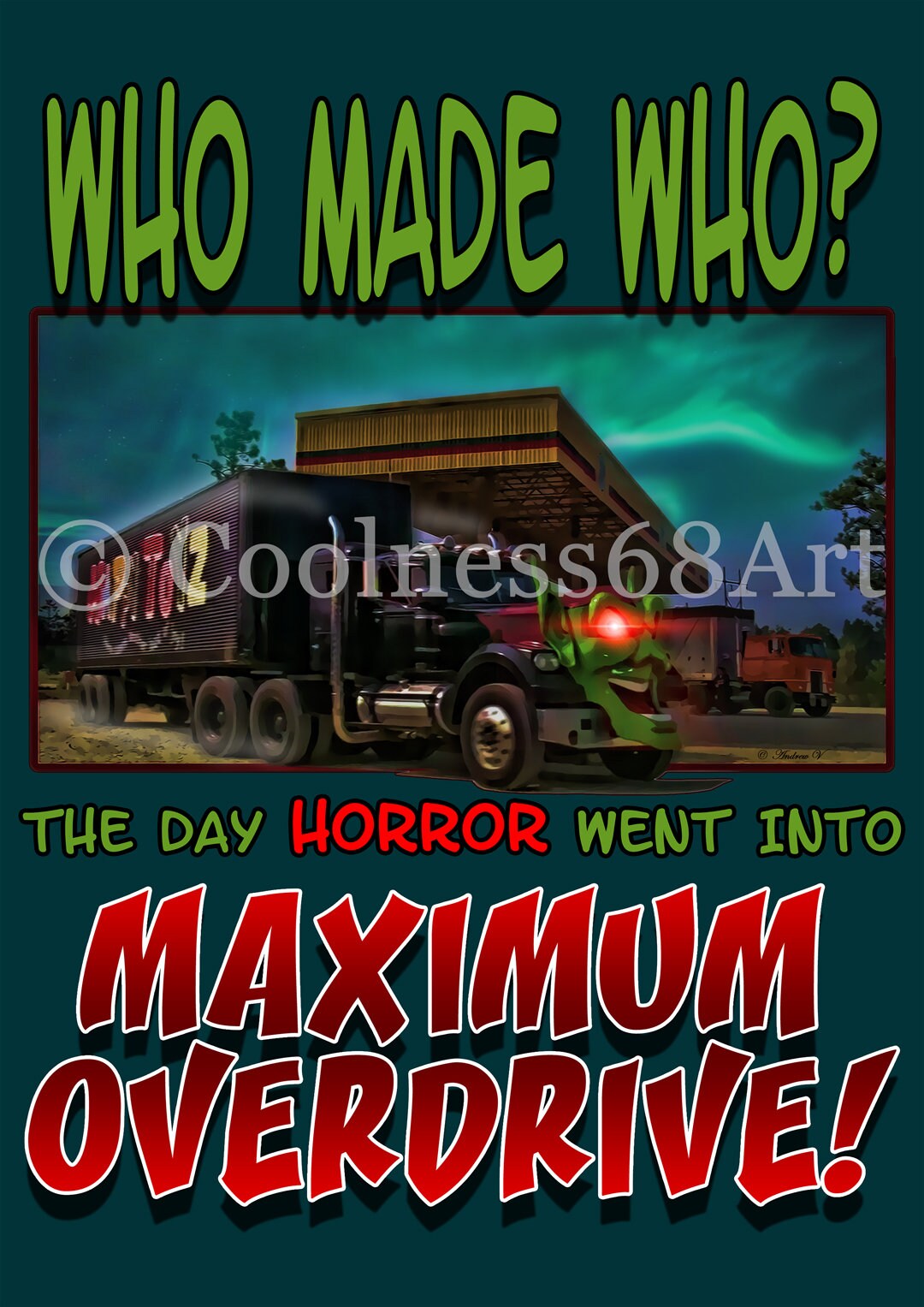 Maximum Overdrive Font Style Original Art Print - Etsy