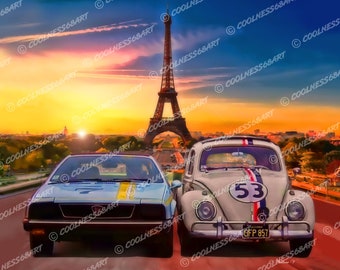 Herbie Goes To Monte Carlo Original Art Print