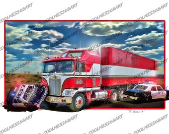 BJ et l'ours Impression artistique originale de style 3D
