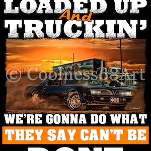 Smokey And The Bandit Font Style Original Art Print