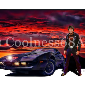 Knight Rider 3D Style Original Art Print
