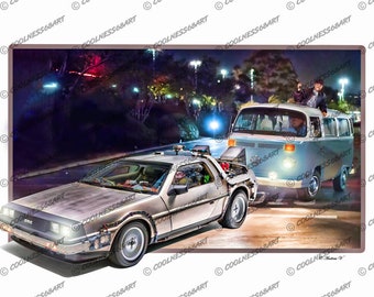 Back To The Future 3D Style Original Art Print