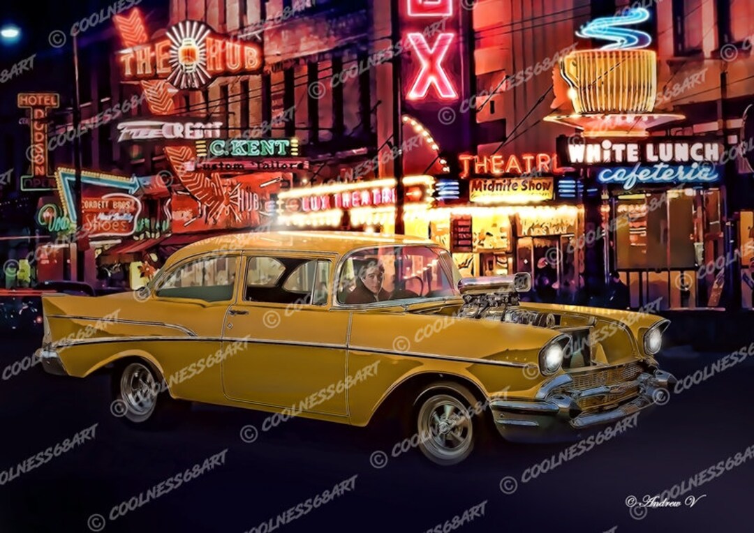 The Hollywood Knights Original Art Print - Etsy