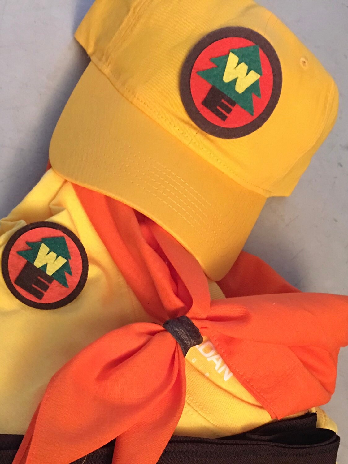Orange Bandana with brown tie