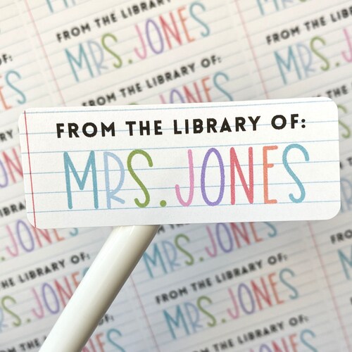 Teacher Book Labels Teacher Supplies Labels Teacher Gifts Etsy