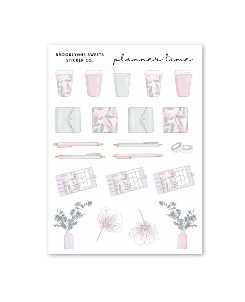 Planner Sticker Sheet Planner Reminder Stickers Plan Time Etsy