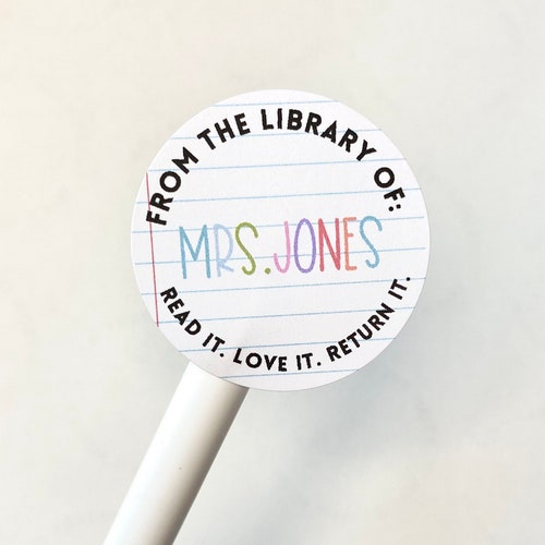 Teacher Book Labels Teacher Supplies Labels Teacher Gifts Etsy