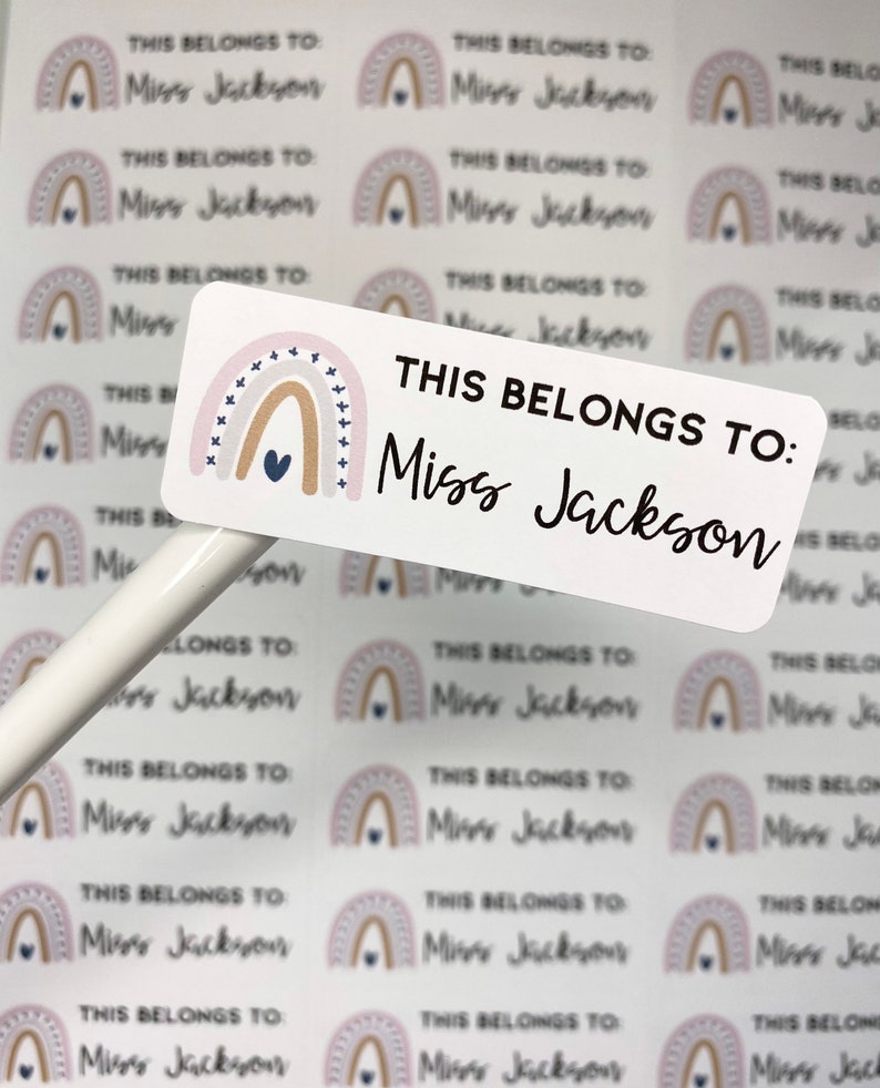 Teacher Book Labels | Teacher Supplies Labels | Teacher Gifts | Book Labels | Personalized Name Labels | Classroom Decor 