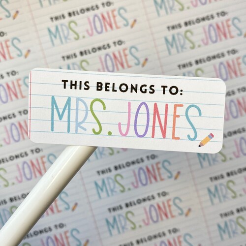 Teacher Book Labels Teacher Supplies Labels Teacher Gifts Etsy