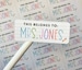 Teacher Book Labels | Teacher Supplies Labels | Teacher Gifts | Book Labels | Personalized Name Labels | Classroom Decor