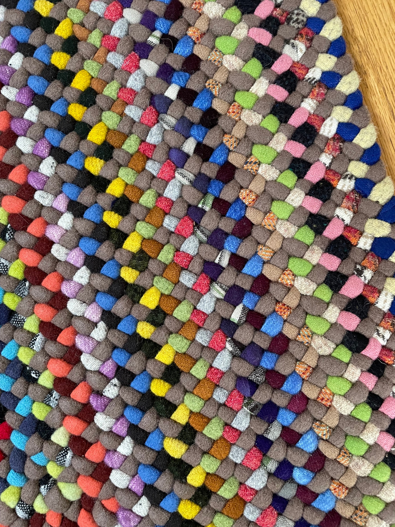 Multicolored Rectangular Braided Rug Etsy