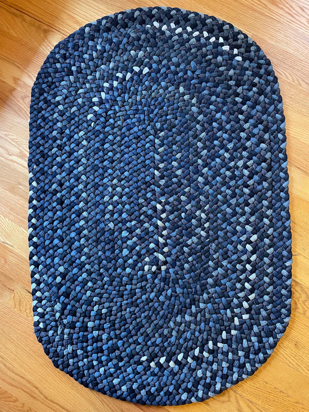 Dredded Rug Denim Braided Rug - Etsy