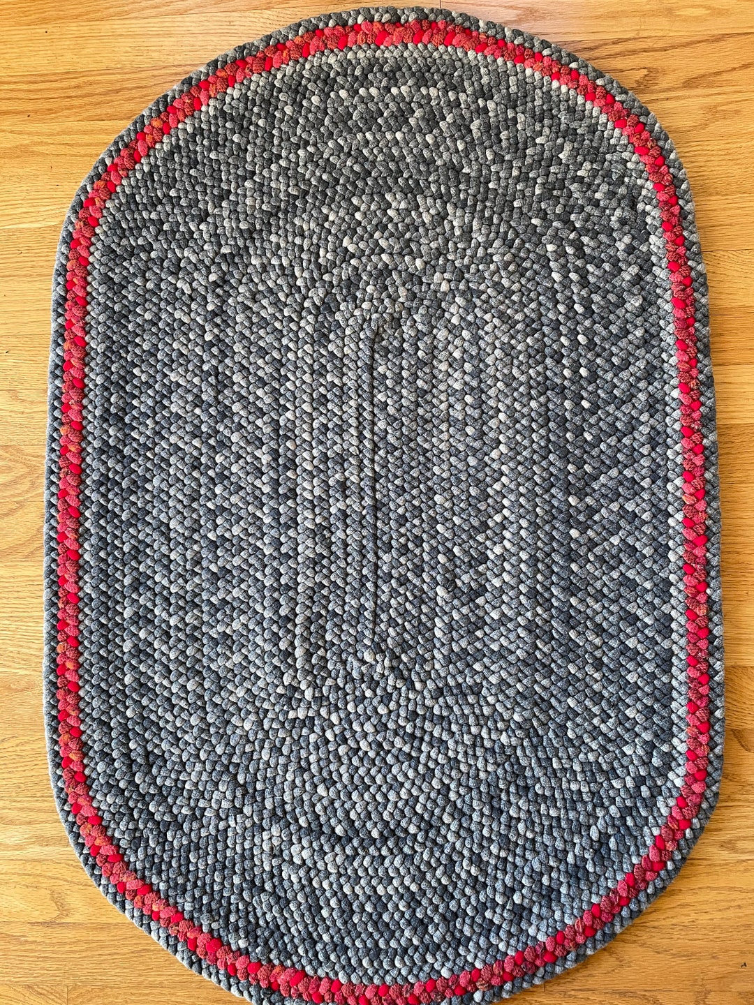 Gray Braided Rug Etsy