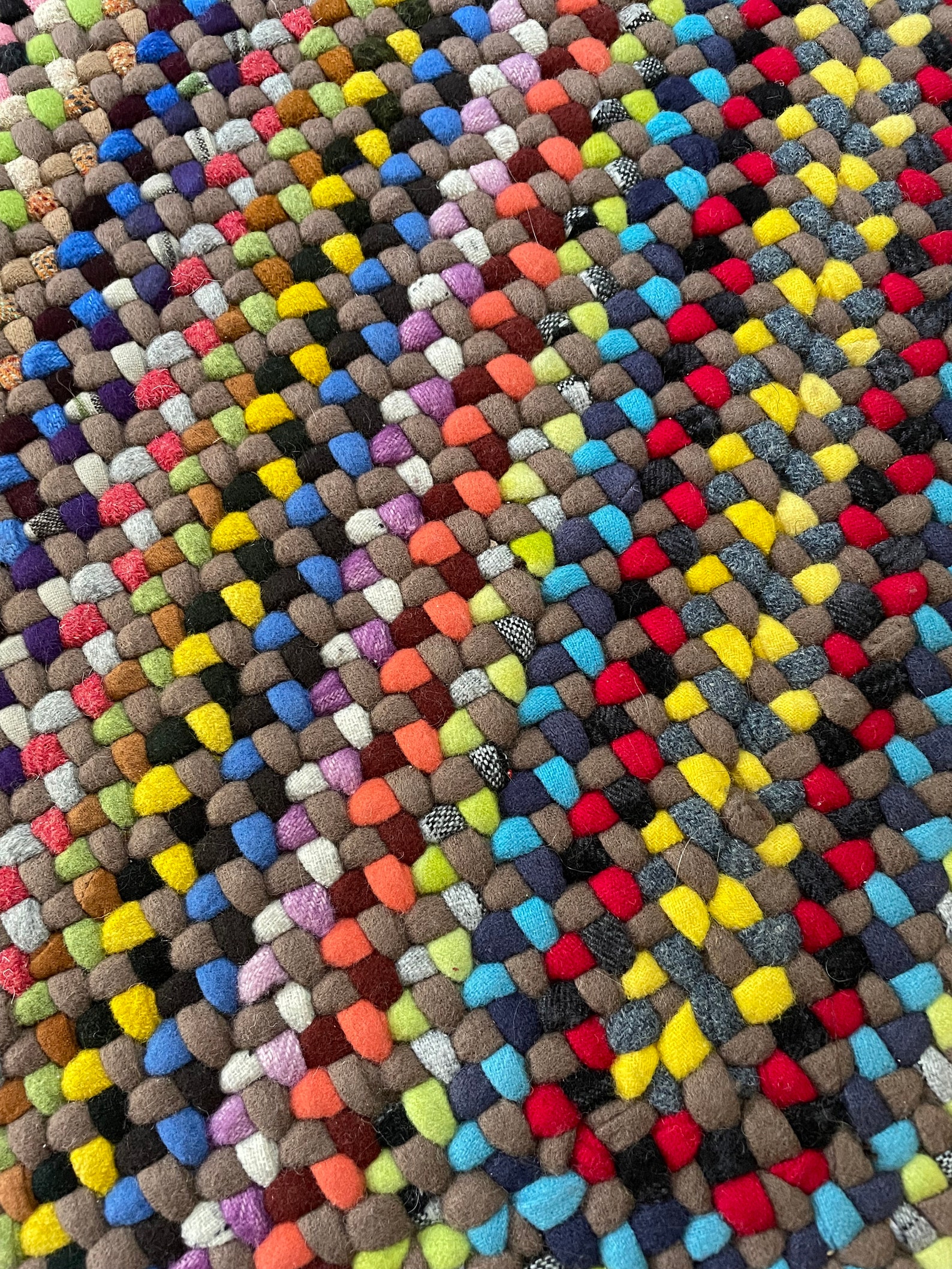 Multicolored Rectangular Braided Rug Etsy