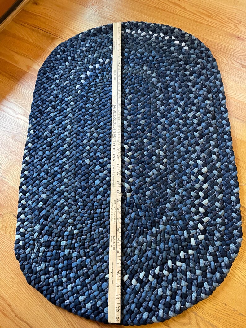 Denim Braided Rug - Etsy