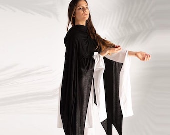 Asymmetric Cardigan, Womens Clothing, Women Black Cardigan, Whimsigoth Cape, Women Poncho Cape, Dystopian Clothing, Plus Size Cardigan