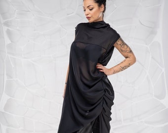 Black Maxi Dress, Mother Of The Bride, Wedding Guest Dress, Long Dress, Formal Dress, Occasion Dress, Plus Size Clothing, Avant Garde Dress