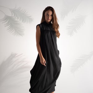 Black Wedding Guest Dress - US PREPAID TARIFFS - Extravagant Dress, Wedding Guest Dress, Long Chiffon Dress, Avant Garde, Womens Clothing