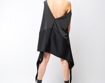 Tunic Dress Women, Sexy Black Dress, Asymmetric Dress, Little Black Dress,  Mini Dress, Flare Dress, Oversized Dress, Plus Size Clothing - Etsy