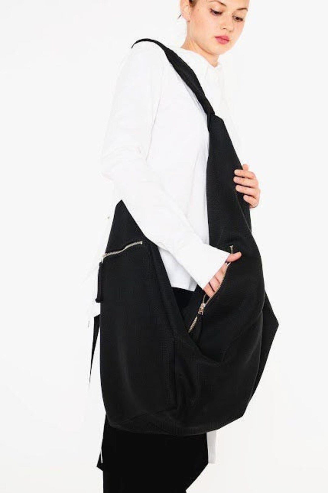 Black Backpack/ Neo Backpack/ Zip Closure Backpack/ Designer Bag ...