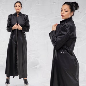 Cyberpunk Jacket, Maxi Outerwear, Gothic Coat, Steampunk Clothing and Accessories, Women Coat, Plus Size Clothing, Futuristic Overcoat
