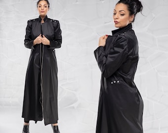 Cyberpunk Jacket, Maxi Outerwear, Gothic Coat, Steampunk Clothing and Accessories, Women Coat, Plus Size Clothing, Futuristic Overcoat